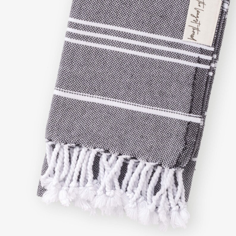 Black Hand Towels Black Dish Towel Tea Towel Turkish Hand Etsy