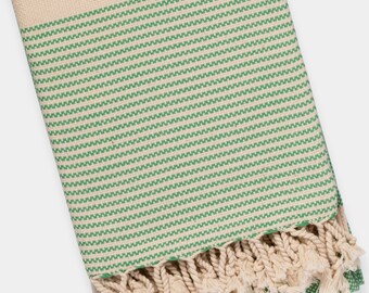 Seafoam Turkish Towel, Bath Towel, Beach Towel, Throw Blanket, Shawl, Travel Towel, Pestemal | Basket Weave Towel