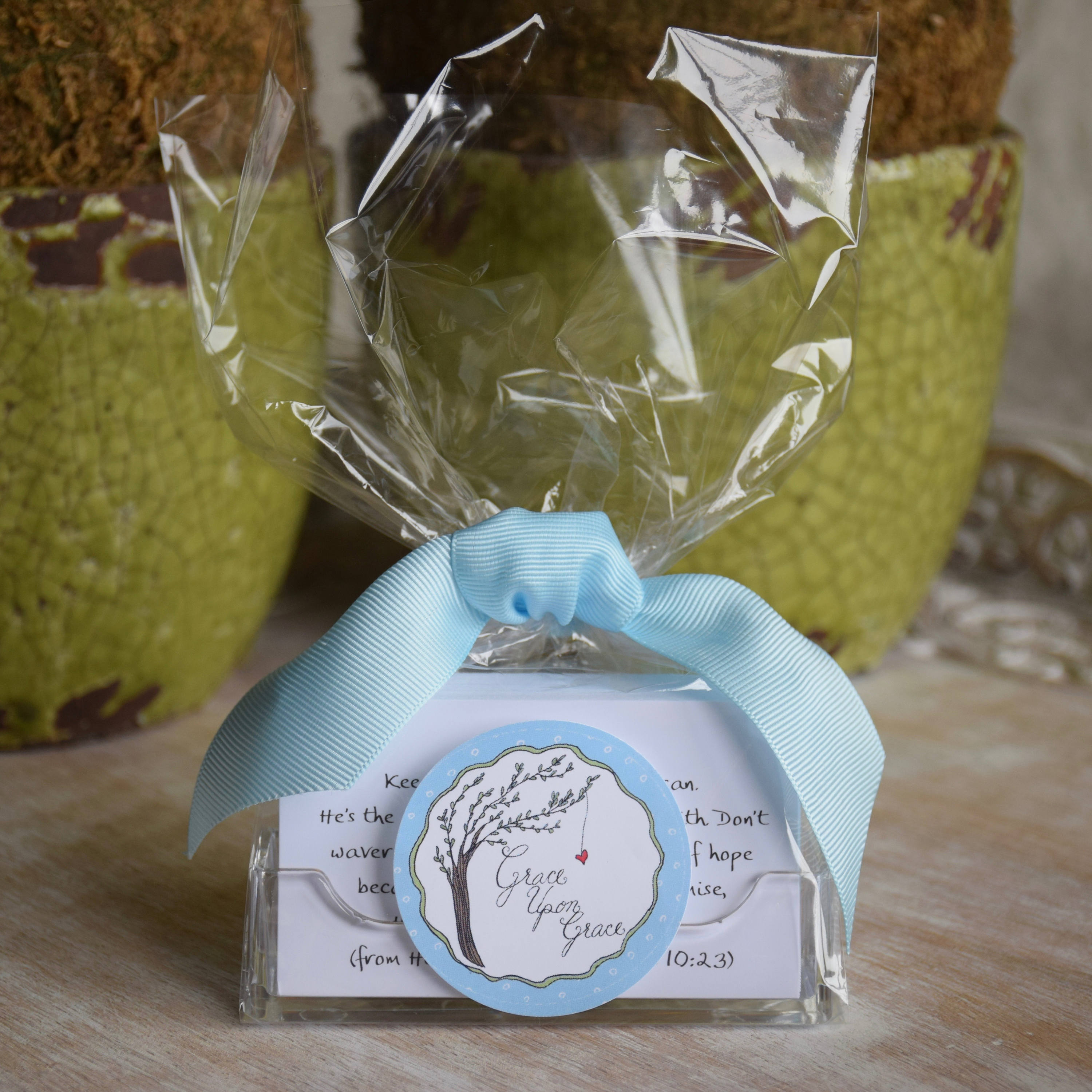 Personalized Scripture Cards in lucite holder