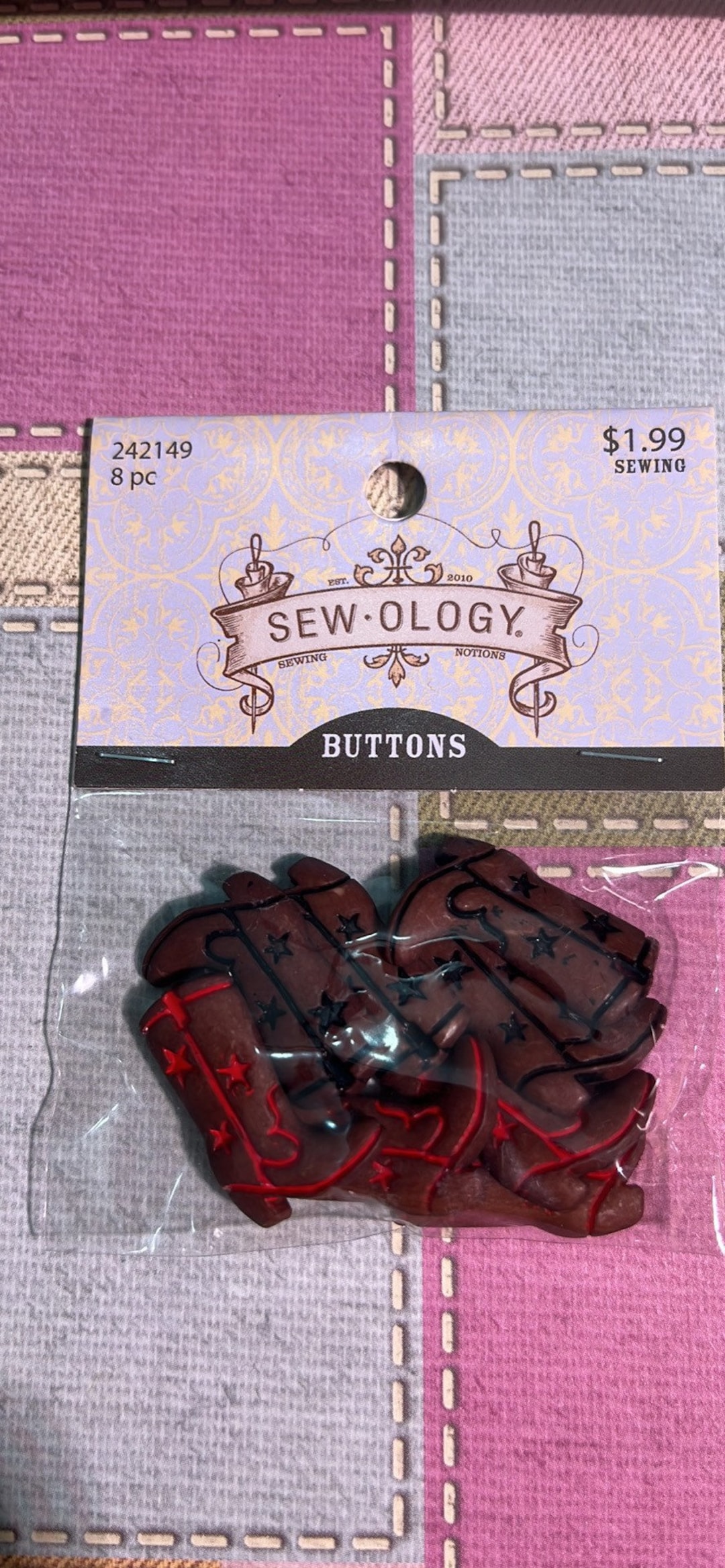 Cowboy Boots Buttons Sewology Etsy