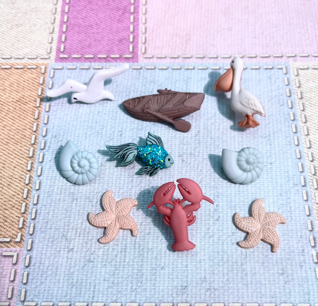 Ocean Life/ Beach/ Underwater Life Buttons Etsy