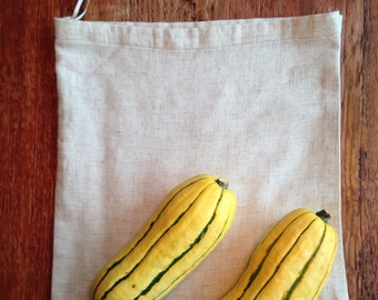 Plastic free produce bags - 3 reusable produce bag - Zero waste grocery bag - Cloth vegetable bag - Cotton market bag - Christmas Gift Idea!