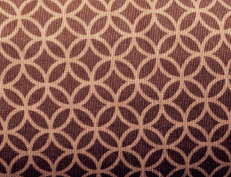 Yoga Mat Bag, Geometric circle Print in browns, cotton image 7