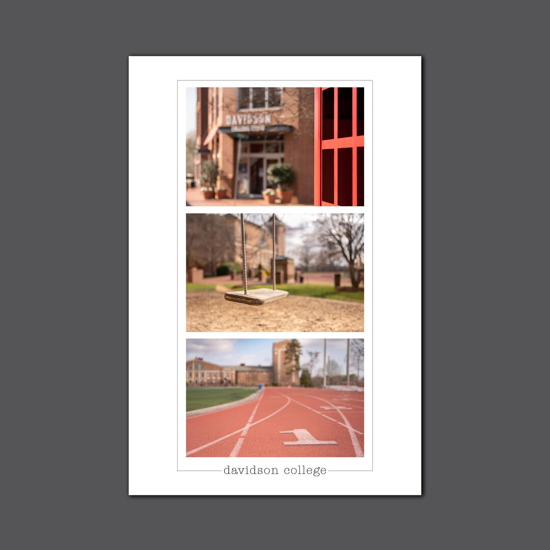 Davidson College Trio Collage Ready to Frame - Etsy