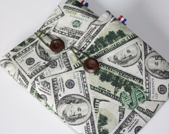 Kobo Libra 2 sleeve  , Kobo  sleeve ,  Libra 2 sleeve  ,  Beschermhoes,Dollar, hoesje met dollars, Amerikaanse dollars