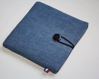 Kobo Libra 2 sleeve  , Beschermhoes ,Cadeaus ,Kobo Libra 2 , Gerecycled denim ,Vegan, Upcycled deni hipster , Kobo Libra 2 beschermhoes