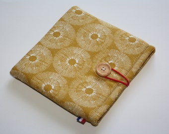 Kobo Libra 2 sleeve , Kobo sleeve , Libra 2 sleeve , Yellow, white circles, Protective cover