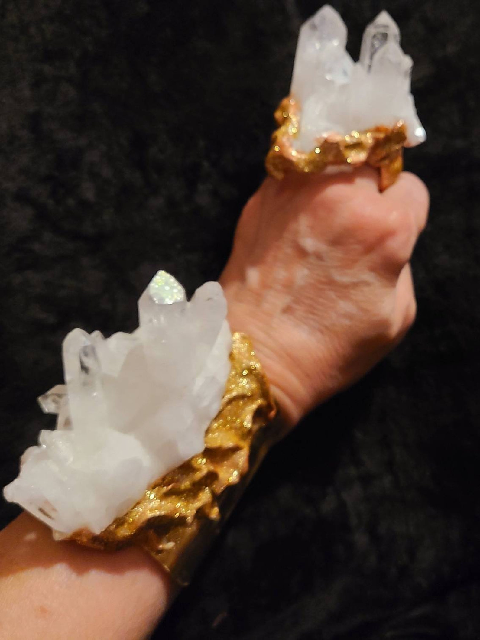 Quartz Gemstone Knuckles and Wrist Candy Baroque Sculpted Etsy