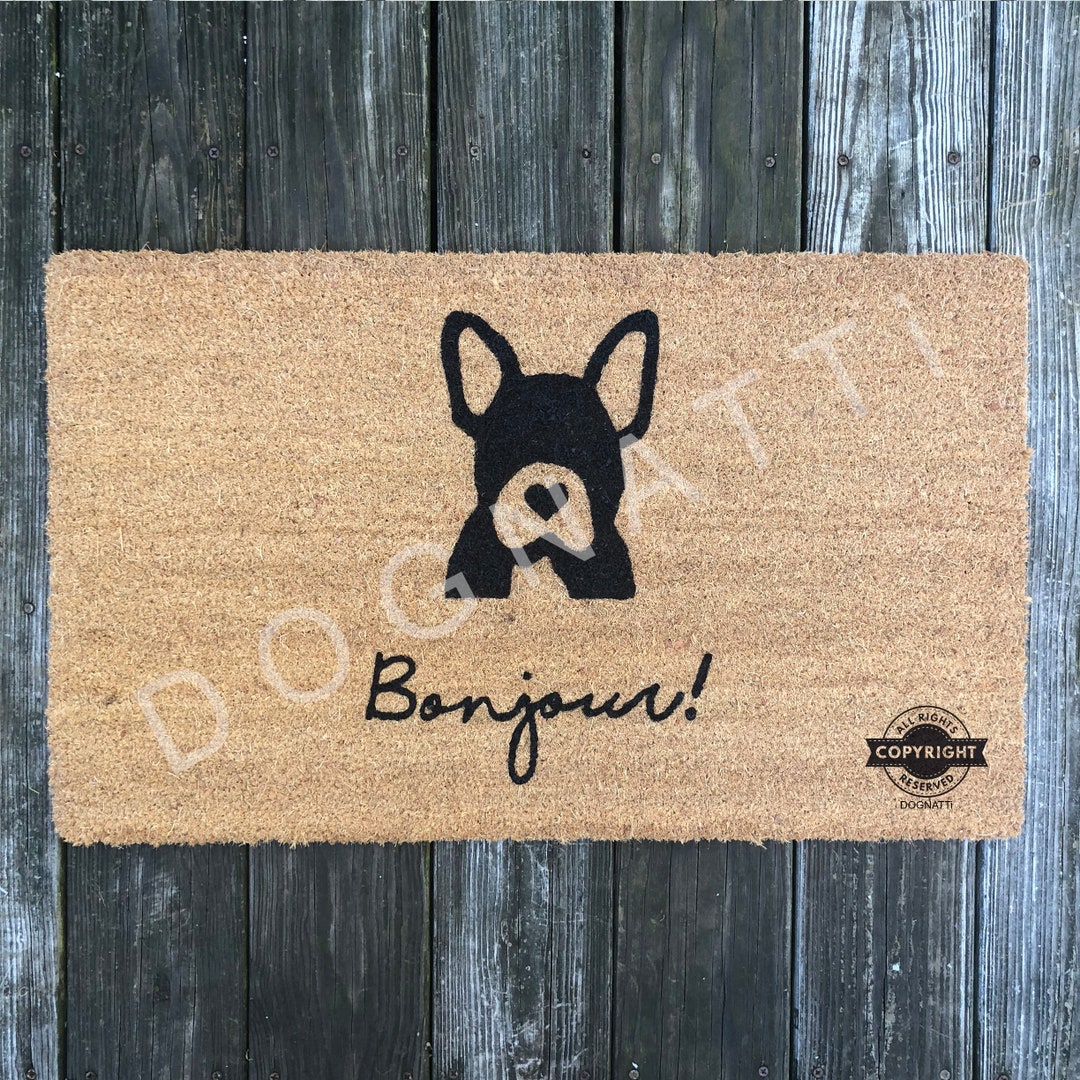 French Bulldog Doormat Dog Doormat French Bulldog Door Mat Etsy