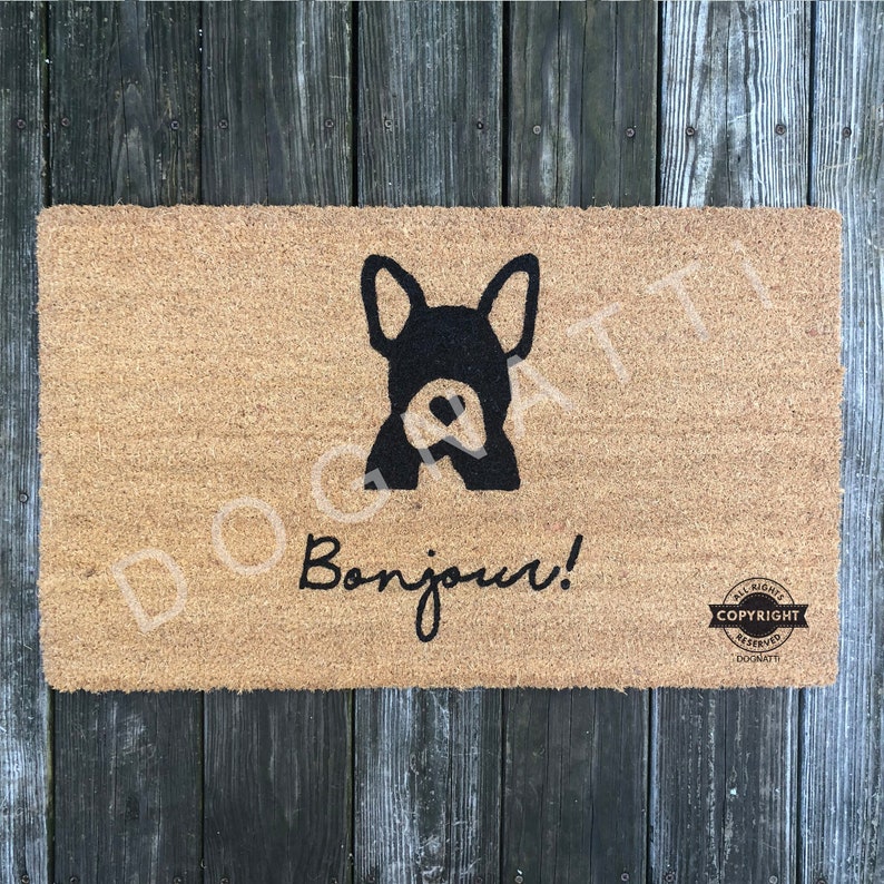 French Bulldog Doormat Dog Doormat French Bulldog Door Mat Etsy