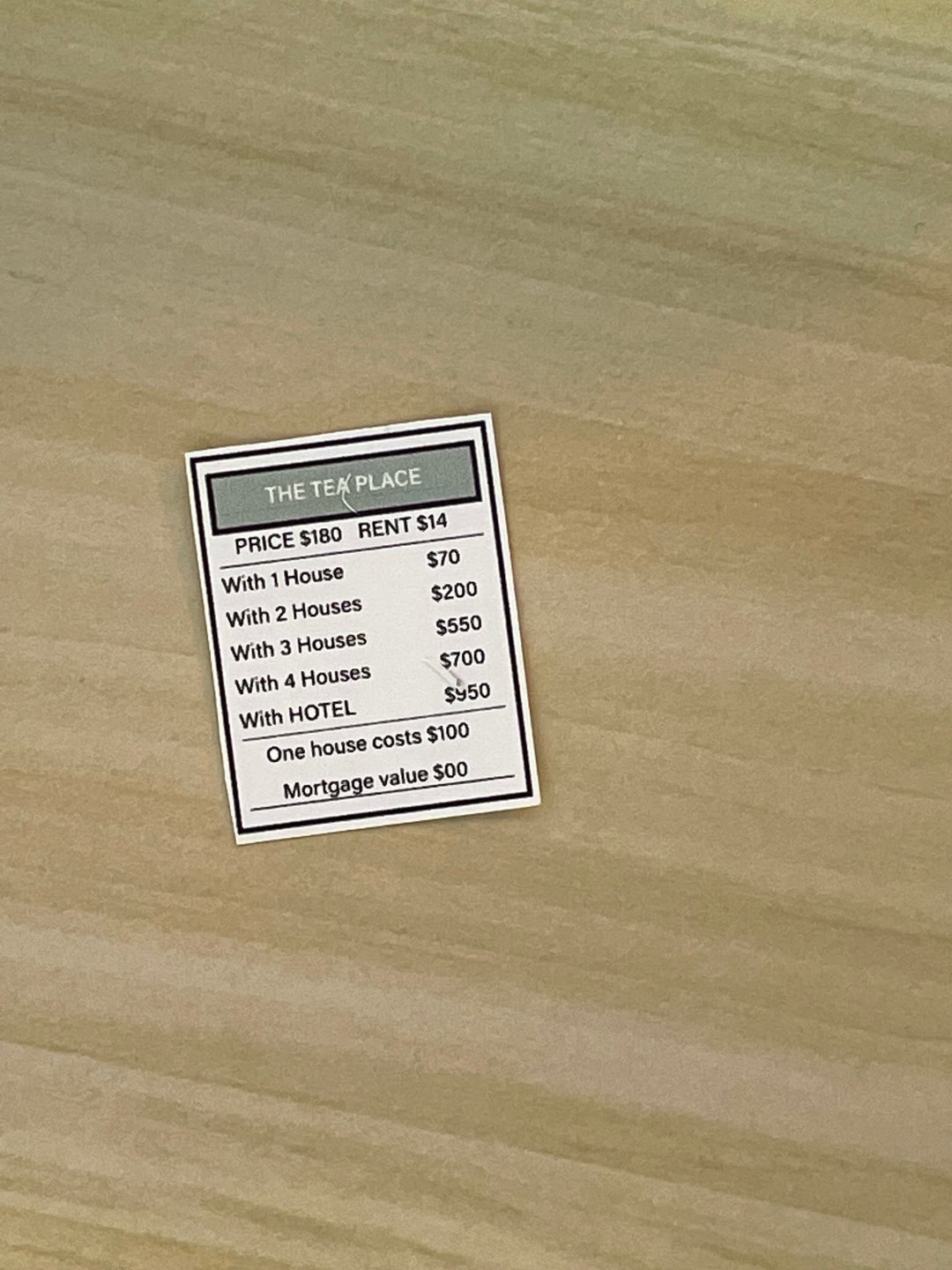 Small Tea Place Board Game Sticker Etsy