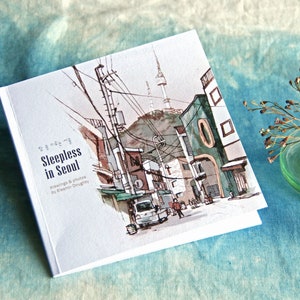 SLEEPLESS IN SEOUL | 32 page artist book | korea travel zine | sketches and photos
