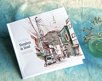 SLEEPLESS IN SEOUL | 32 page artist book | korea travel zine | sketches and photos