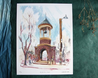 BALLARD BELL TOWER | seattle landmark | architecture illustration | digital print | 11 x 14" for easy framing