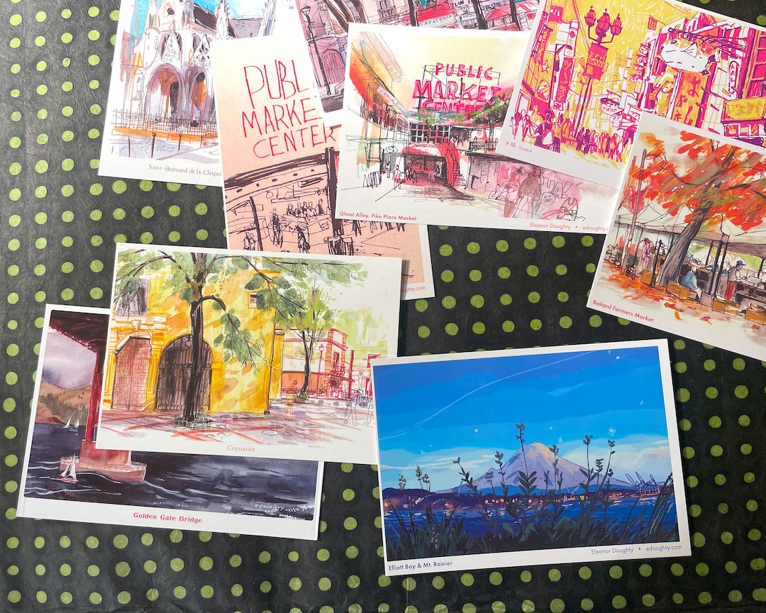 SECONDS POSTCARDS | Random Set of 10 | Slightly Misprinted Cards - Etsy