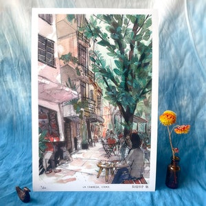 LA CONDESA | mexico city urban sketch | CDMX watercolor illustration | digital print | 12x18"