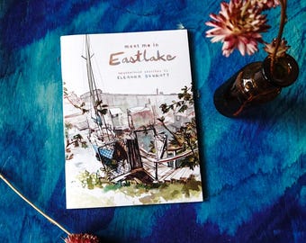 MEET ME in EASTLAKE | seattle neighborhood artist book | 48 page sketchbook zine | edition 4