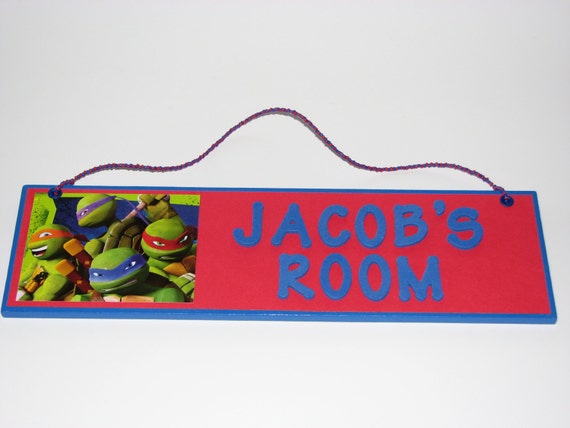 Teenage Mutant Ninja Turtles Personalized Room Decor Sign Etsy