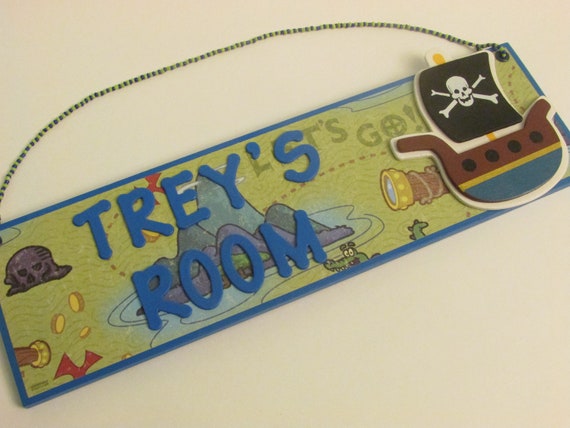 Pirate Ship Personalized Room Decor Sign Pirate Themed Room Etsy