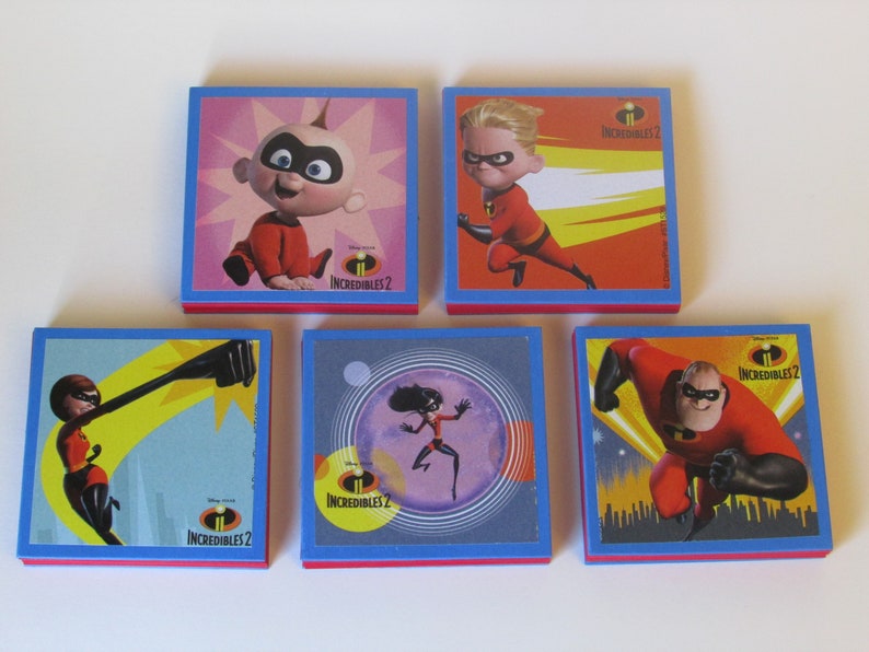 Excellent Party Favors The Incredibles Note Pads Set of 5 Incredibles Goodie Bag Stuffer Robin