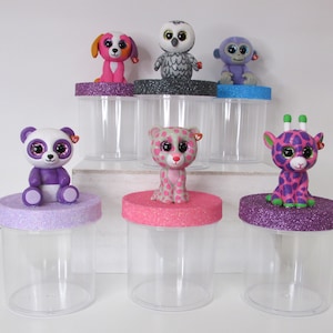 Animal Treat Jars - Party Favor - Candy Jar - Trinket Jar - Goodie Favor Cat Dog Monkey Giraffe Owl Panda