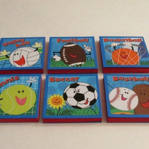 Boys Sports Note Pads Set of 6 Excellent Party Favors Soccer Football Baseball Basketball Tennis Volleyball image 1