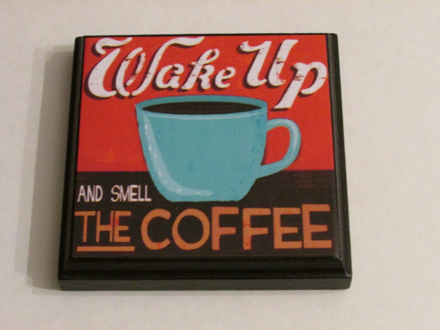 Retro Coffee Kitchen Room Wall Plaques Set of 4 Retro Coffee Etsy
