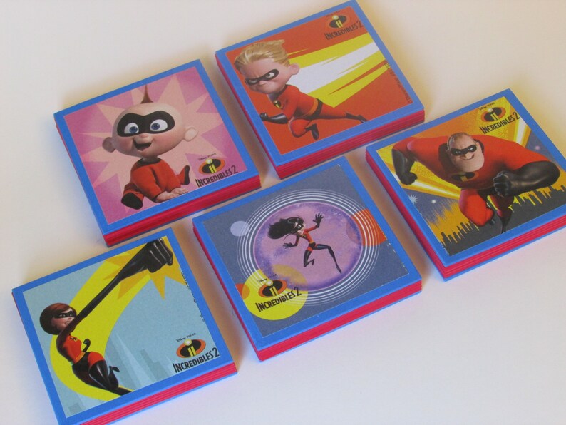 Excellent Party Favors The Incredibles Note Pads Set of 5 Incredibles Goodie Bag Stuffer Robin
