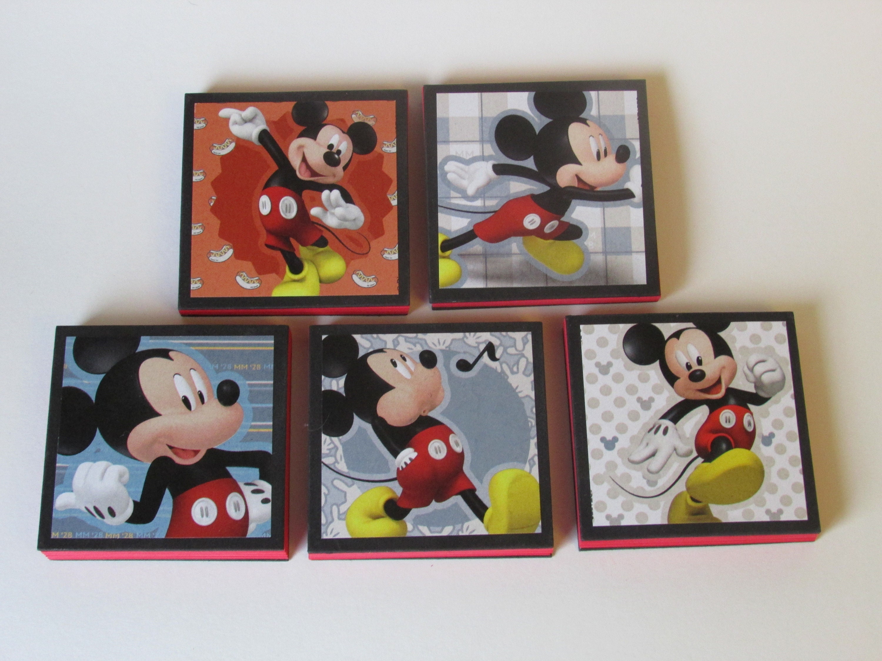 MICKEY MOUSE Note Pads Set of 5 Excellent Party Favors Goodie Etsy