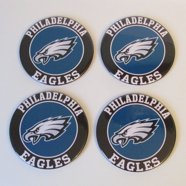 Philadelphia Eagles Coasters - Set of 4 - Football Man Cave Gift - Football Coasters - Bar Man Cave Coasters