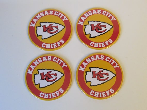 football Kansas City Chiefs Coasters Set of 4 Tile Coasters 