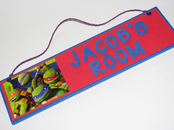 Teenage Mutant Ninja Turtles Personalized Room Decor Sign Etsy
