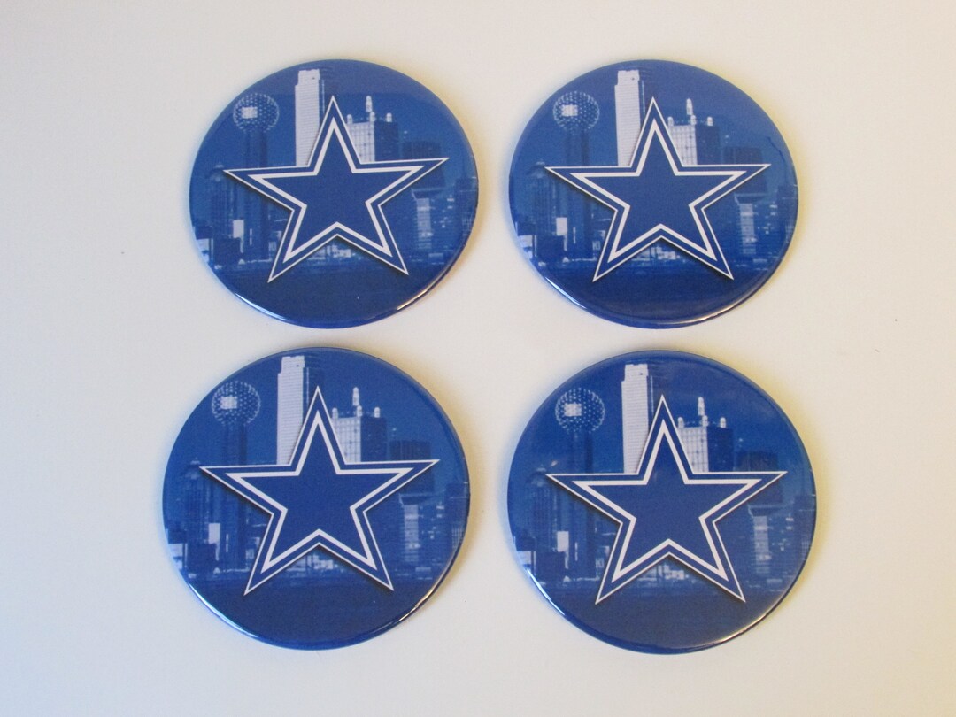 Dallas Cowboys Coasters Set of 4 Football Man Cave Gift Football