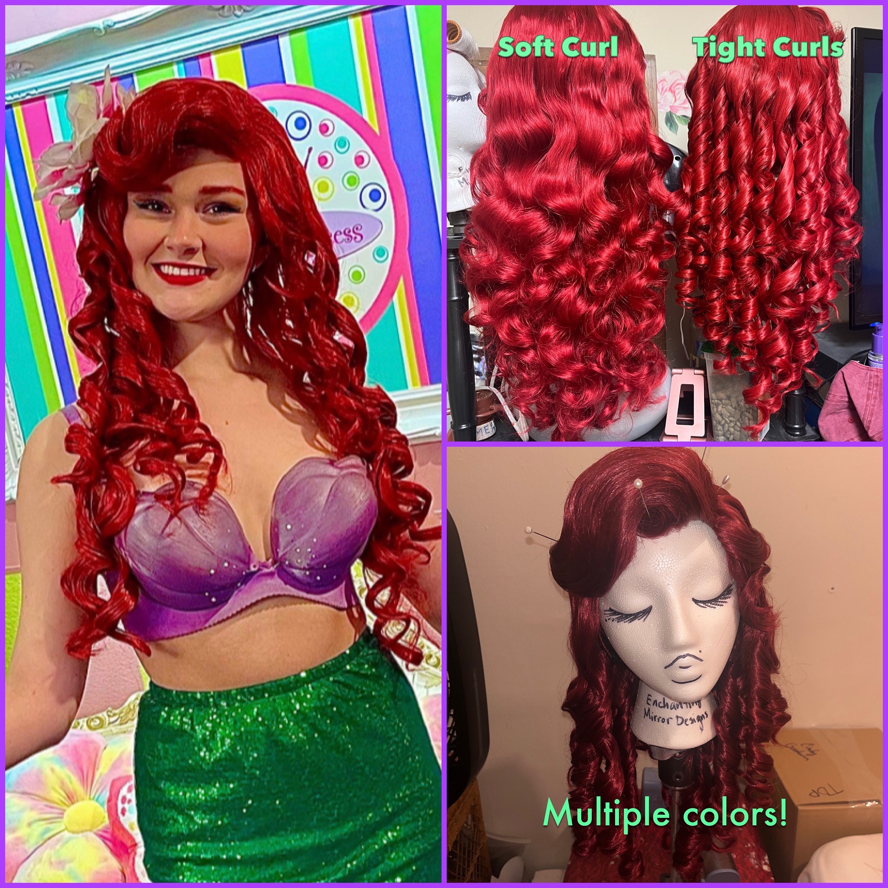 Cosplay ariel wig Clearance