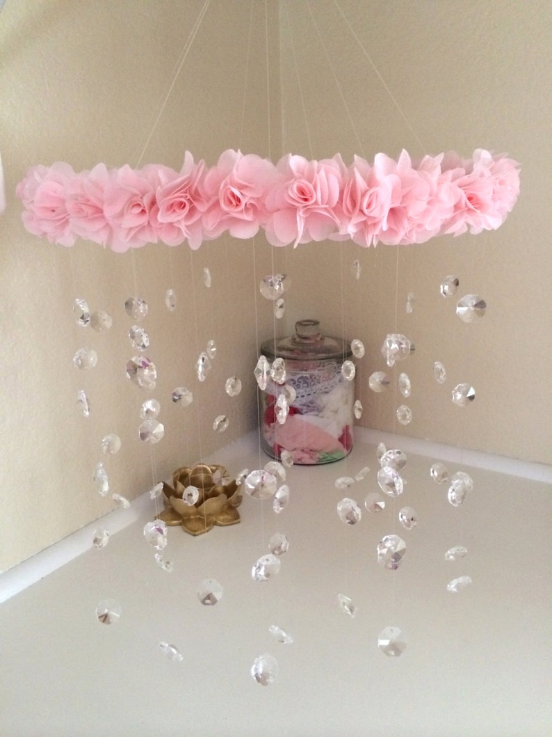Baby mobile nursery mobile baby girl mobile crystal mobile Etsy