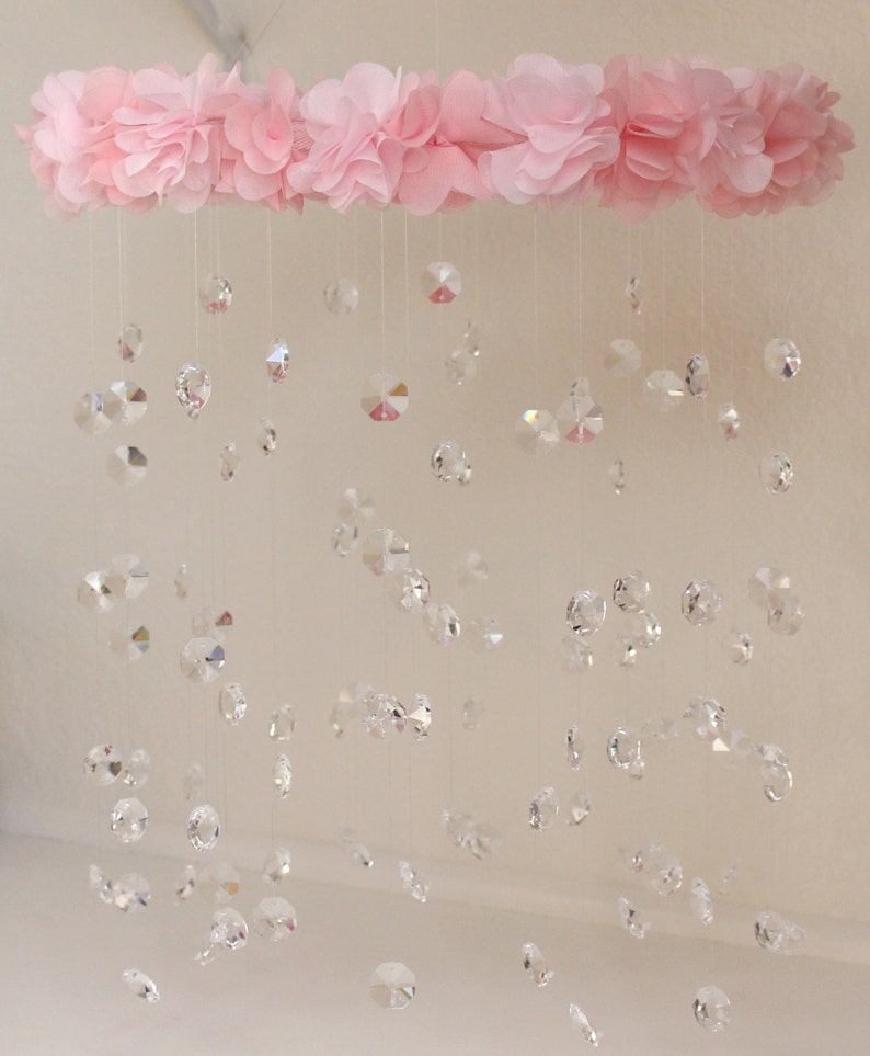 Baby mobile nursery mobile baby girl mobile crystal mobile Etsy
