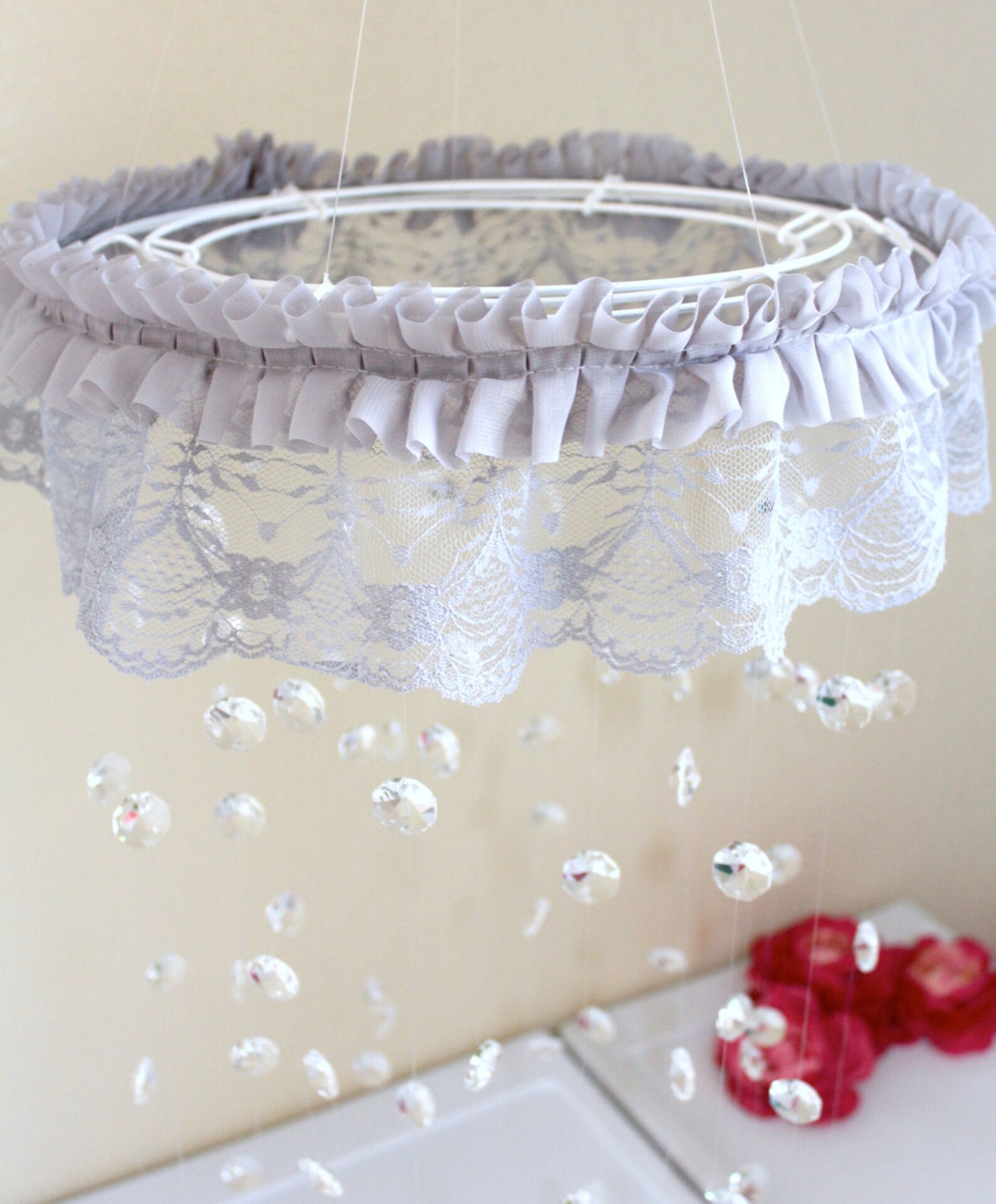 Baby Mobile Nursery Mobile Baby Girl Mobile Crystal Mobile Etsy