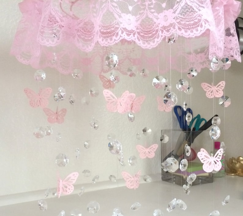 Baby Mobile Nursery Mobile Baby Girl Mobile Crystal Mobile Etsy