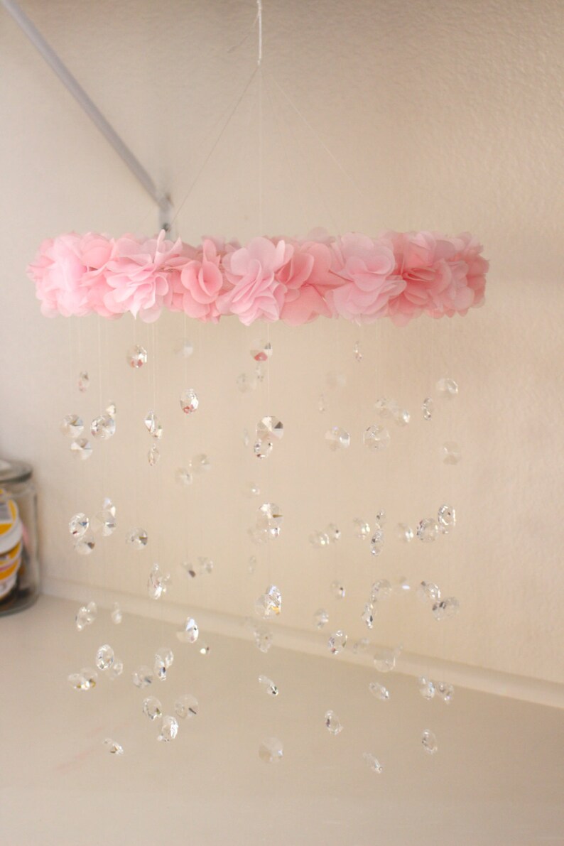 Baby mobile nursery mobile baby girl mobile crystal mobile Etsy