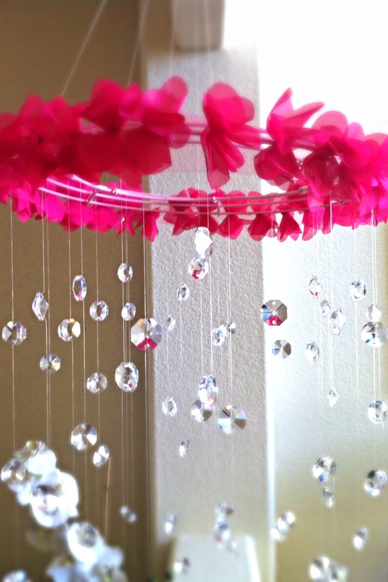 Baby Mobile Nursery Mobile Baby Girl Mobile Crystal Mobile Etsy
