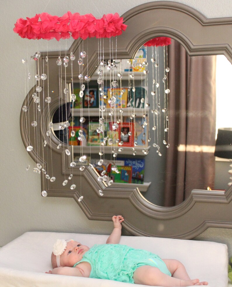 Baby Mobile Nursery Mobile Baby Girl Mobile Crystal Mobile Etsy