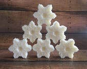 Peppermint Soap set of 6, Stocking Stuffers. Snowflake Soap. Mint Soap. Christmas Soap. Holiday Soap. Holiday Gifts Under 30. Gift For Her