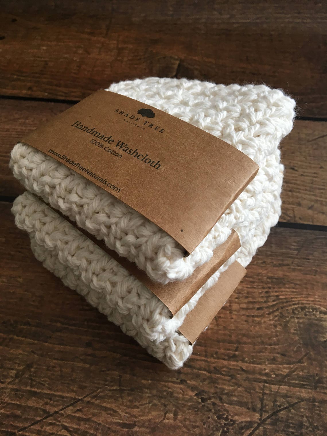 Crochet Washcloth Set. Face Cloth Set of 3. Natural Cotton Etsy