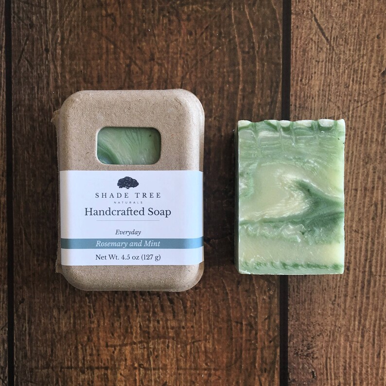 Rosemary Mint Soap. Rosemary Soap. Natural Soap. Herbal Skin Care. Herbal Soap. Handcrafted Soap. Vegan Soap. Gifts Under 10. Aromatherapy image 2