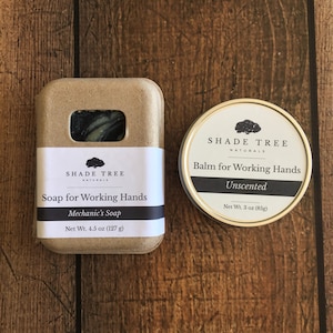 Mechanic Gifts. Mechanic Soap. Hand Balm. Hand Salve. Pumice Soap. Charcoal Soap. Soap for Men. Stocking Stuffer for him. Gifts for Men