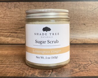 Lemongrass Ginger Sugar Scrub. Exfoliating Scrub. Natural Skincare. Moisturizing Scrub. Natural Sugar Scrub. Essential Oil. Aromatherapy