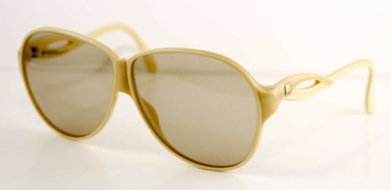 Vintage Viennaline Oversized Aviator Yellow Sungl… - image 1