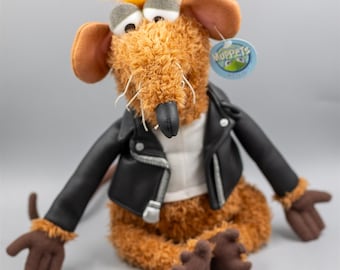 Rizzo the Rat Muppets Jim Henson Plush in Biker Jacket Nanco