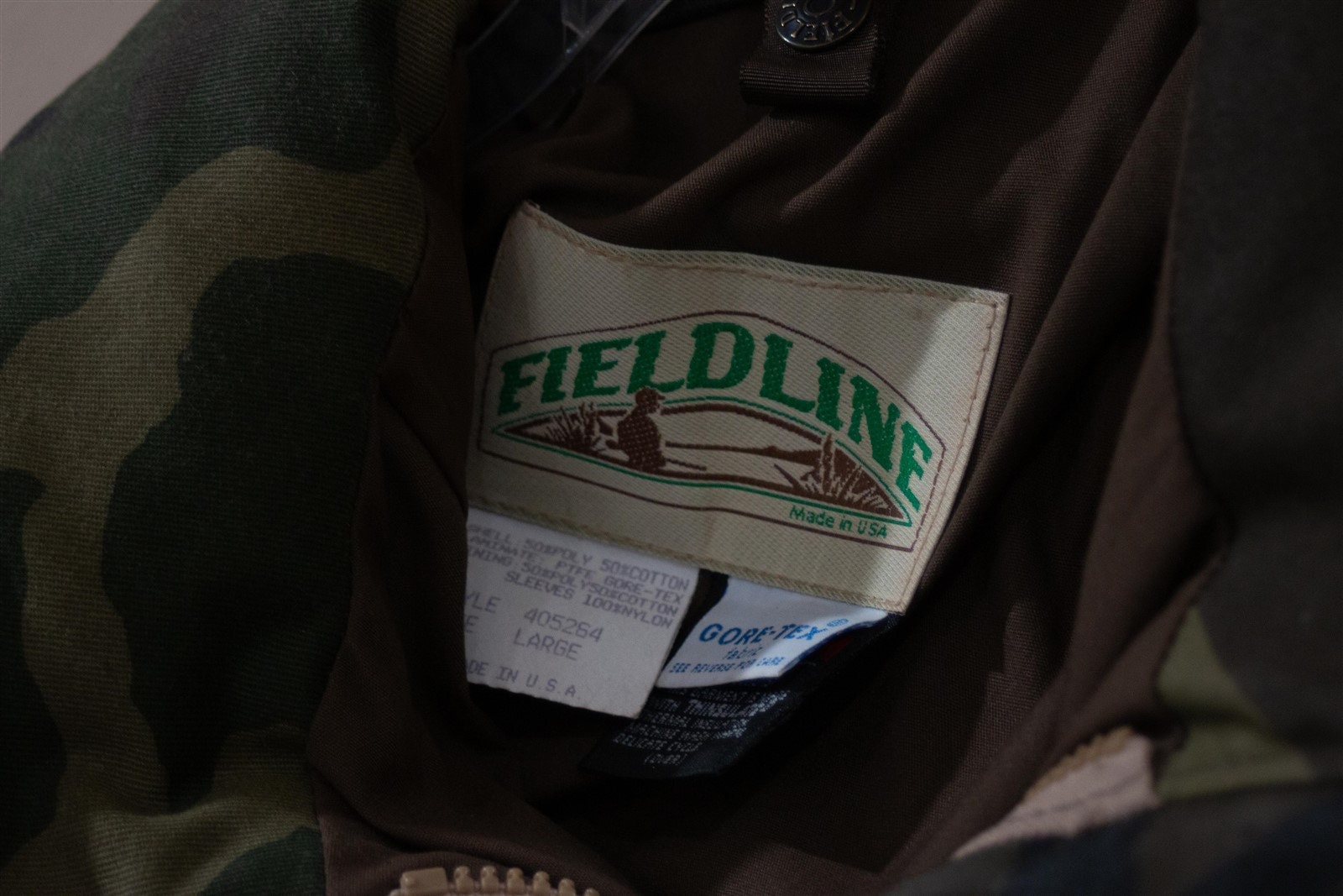 ジャケット・アウター vintage made in USA FIELDLINE GORE-TEXau Vintage Fieldline Gore-tex Camo Hunting Jacket Hooded Coat