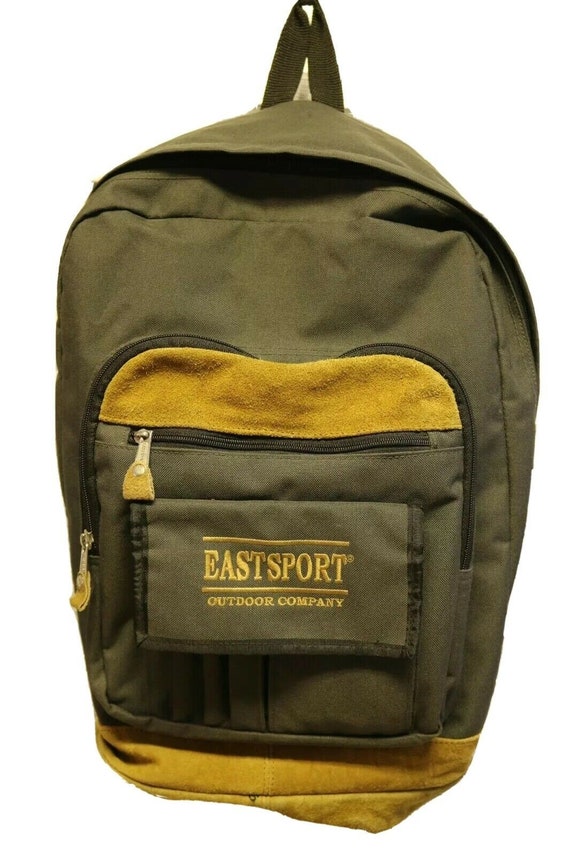 Vintage Eastsport Leather Bottom School Backpack